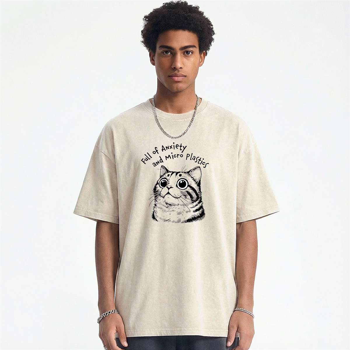 Full of Anxiety and Microplastics Washed T-shirt