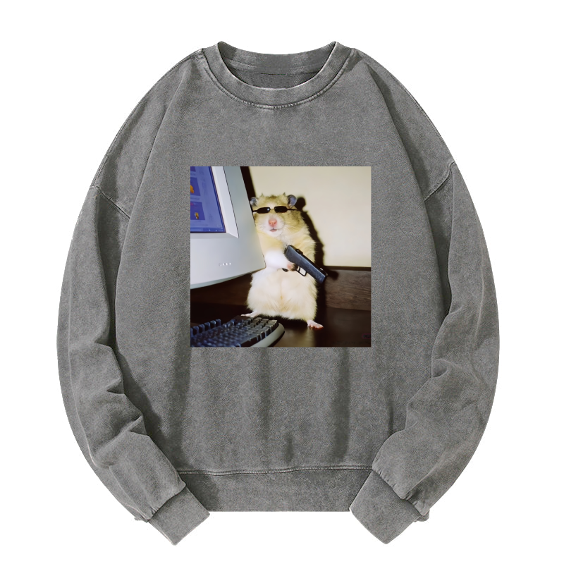Wacky Hamster Washed Sweatshirt
