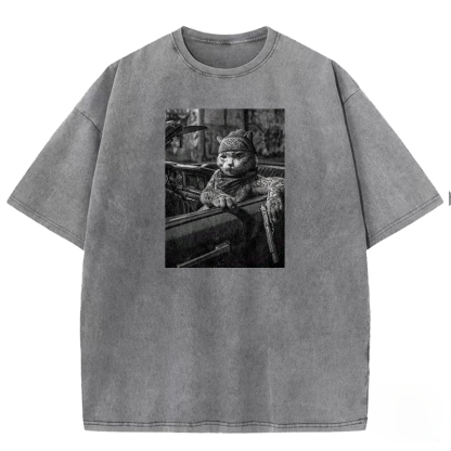 Tattooed Tabby Washed T-shirt