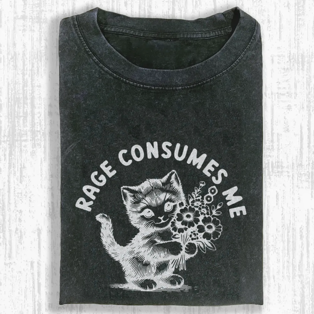 Rage Consumes Me Washed T-shirt