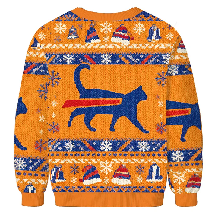 Cat-Bills is Buffalo Bills Vintage Ugly Christmas Sweatshirt