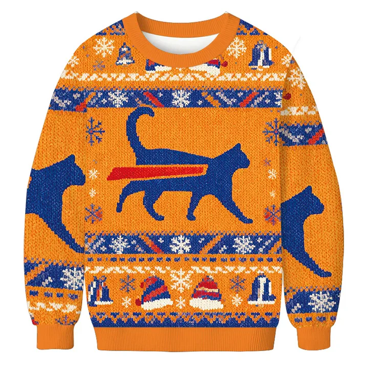 Cat-Bills is Buffalo Bills Vintage Ugly Christmas Sweatshirt