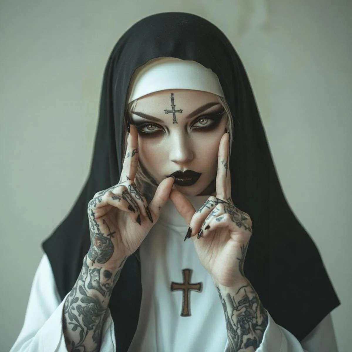 VINTAGE NUNS Washed T-shirt