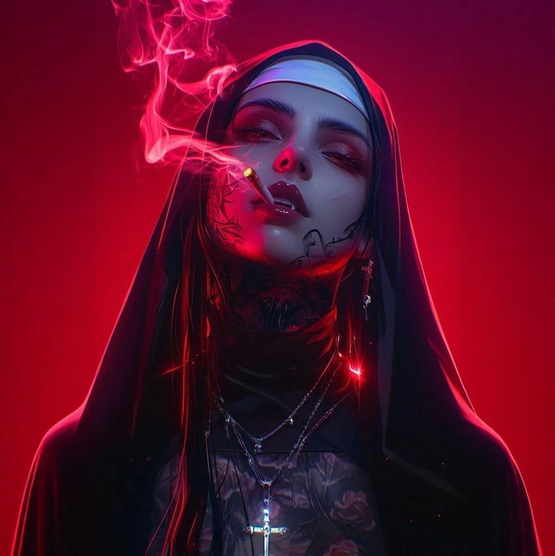 VINTAGE NUNS Washed T-shirt