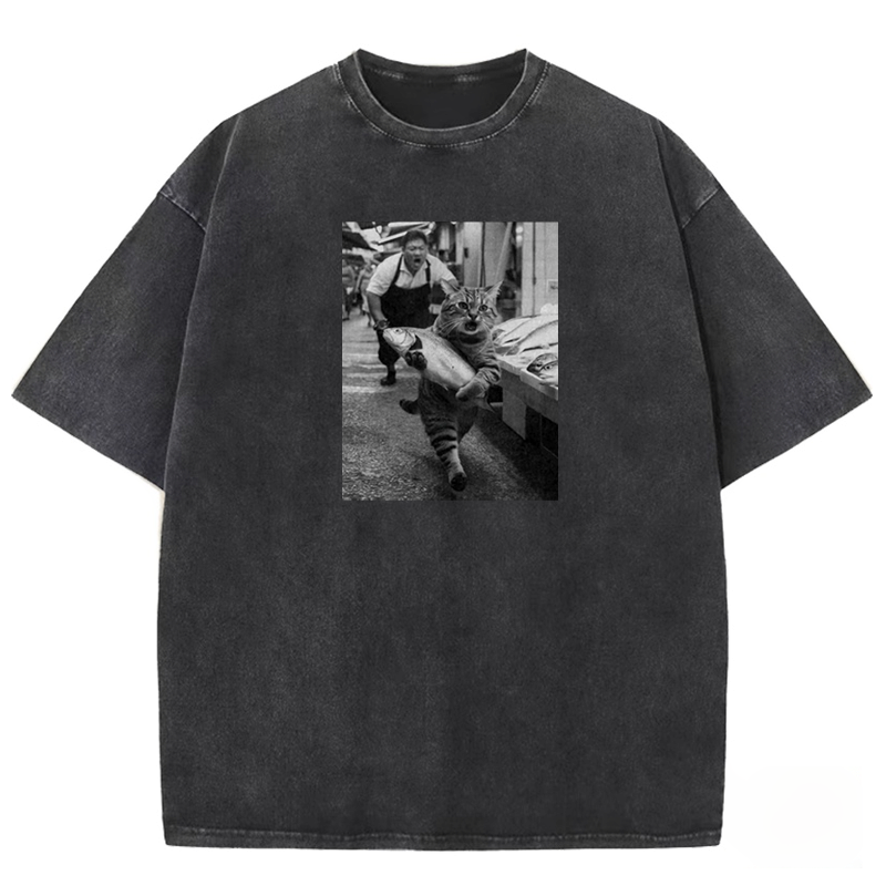 Feline Thief Market Washed T-shirt