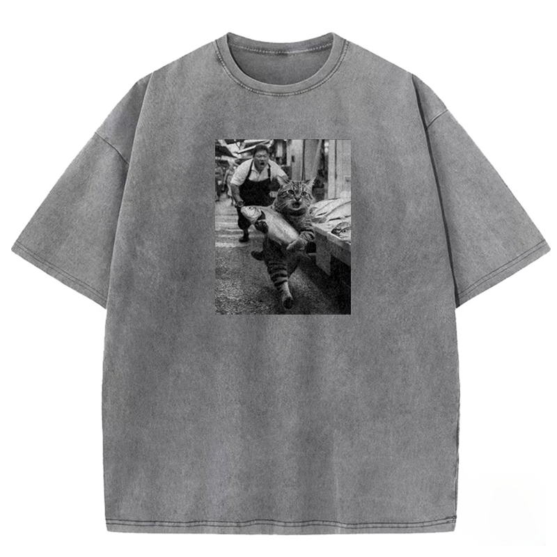 Feline Thief Market Washed T-shirt