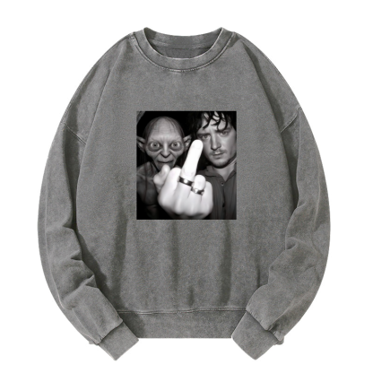 Fun Gollum and Frodo Washed Sweatshirt