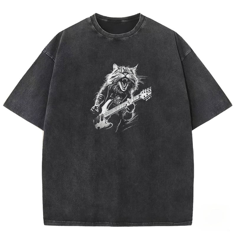 Rock Meowt Washed T-shirt