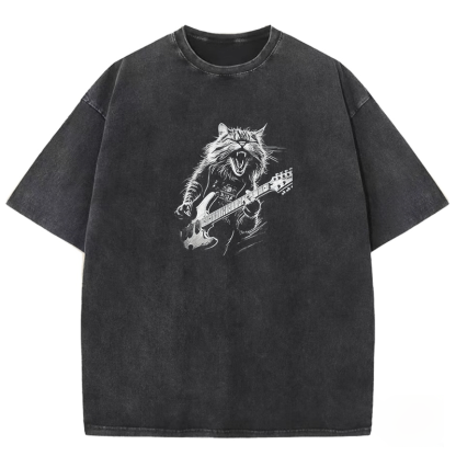Rock Meowt Washed T-shirt