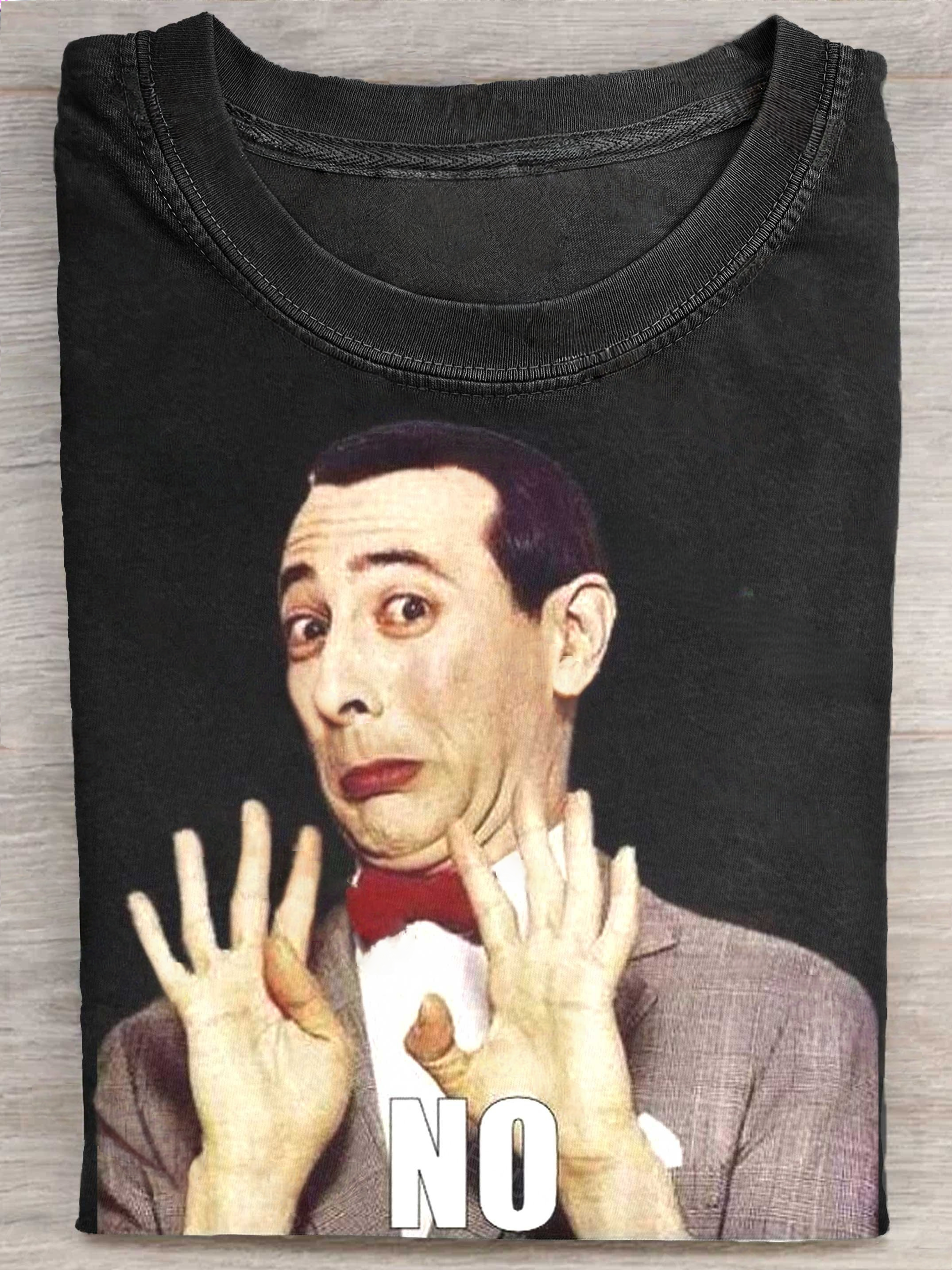 No Art Print Cotton Casaul Short Sleeve T-shirt