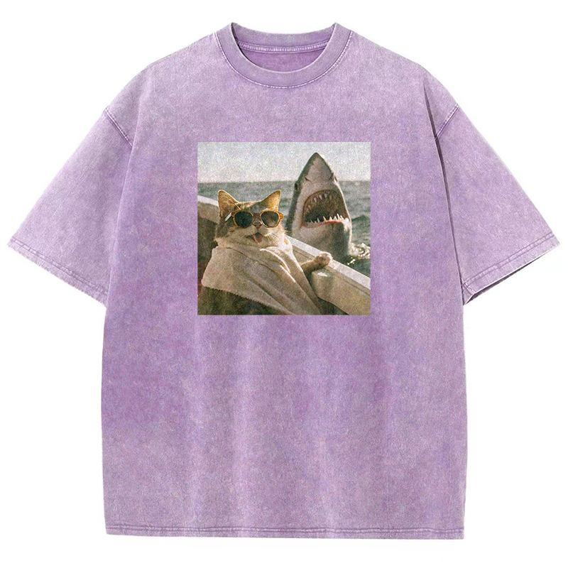 Shark Bait Survivor Washed T-shirt