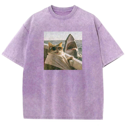 Shark Bait Survivor Washed T-shirt