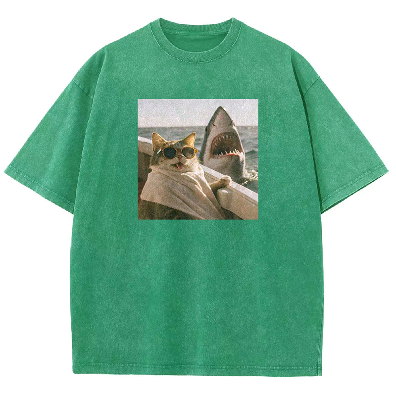 Shark Bait Survivor Washed T-shirt