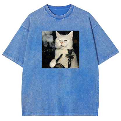 Smoke Master Kitty Washed T-shirt