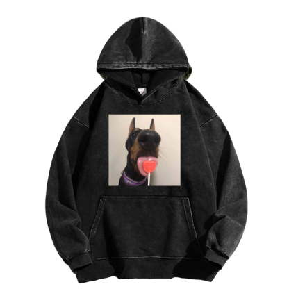 Candy dog Washed Hoodie