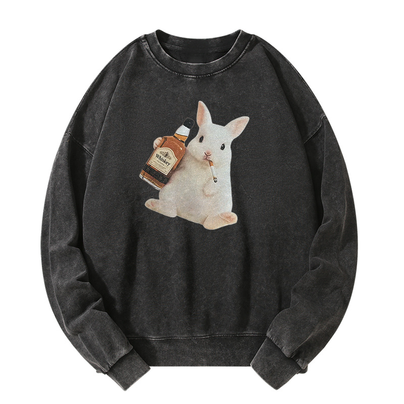 Smoking Rabbit Washed Sweatshirt