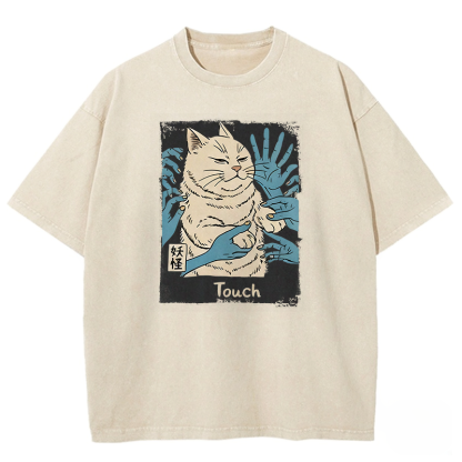 [Copy]Wacky Cat Washed T-shirt