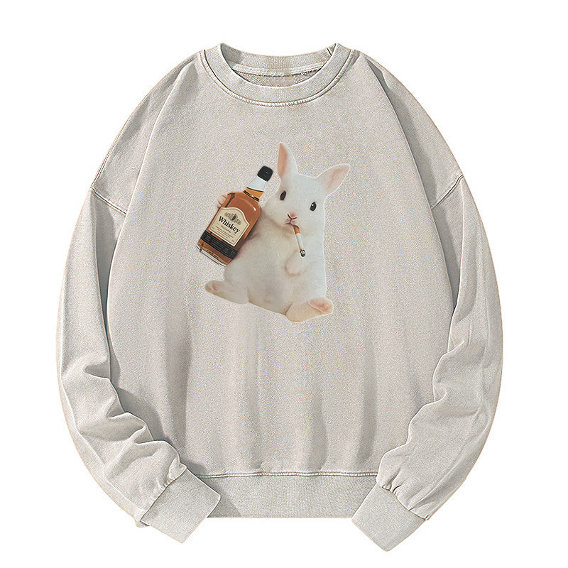Smoking Rabbit Washed Sweatshirt