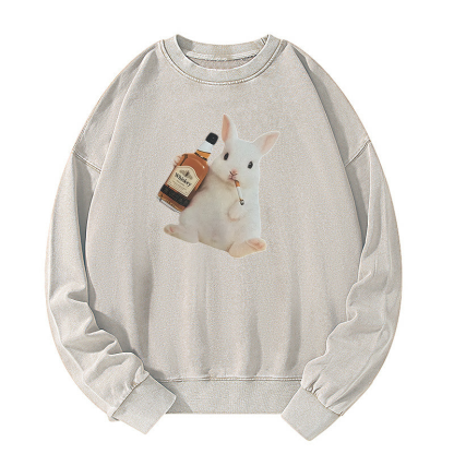 Smoking Rabbit Washed Sweatshirt