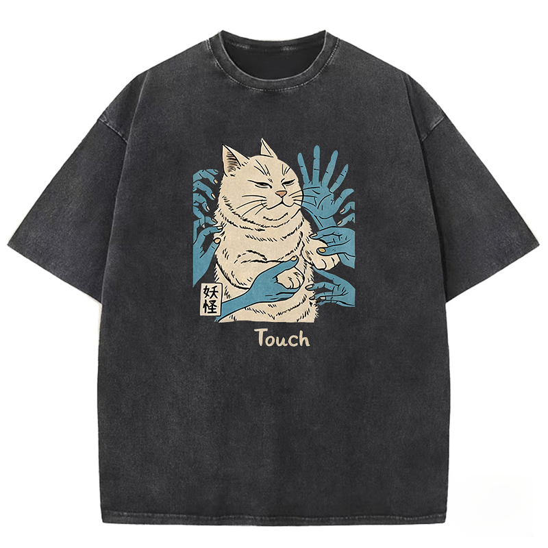 [Copy]Wacky Cat Washed T-shirt