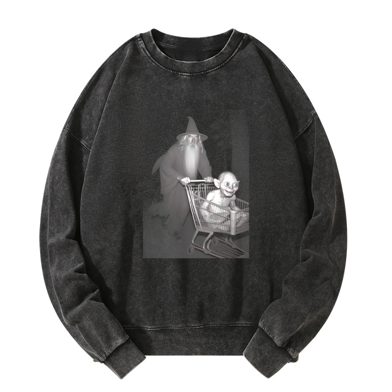 Funny shopping cart Washed Sweatshirt