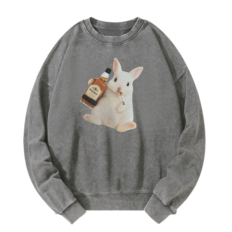Smoking Rabbit Washed Sweatshirt