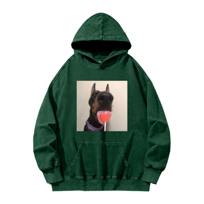 Candy dog Washed Hoodie