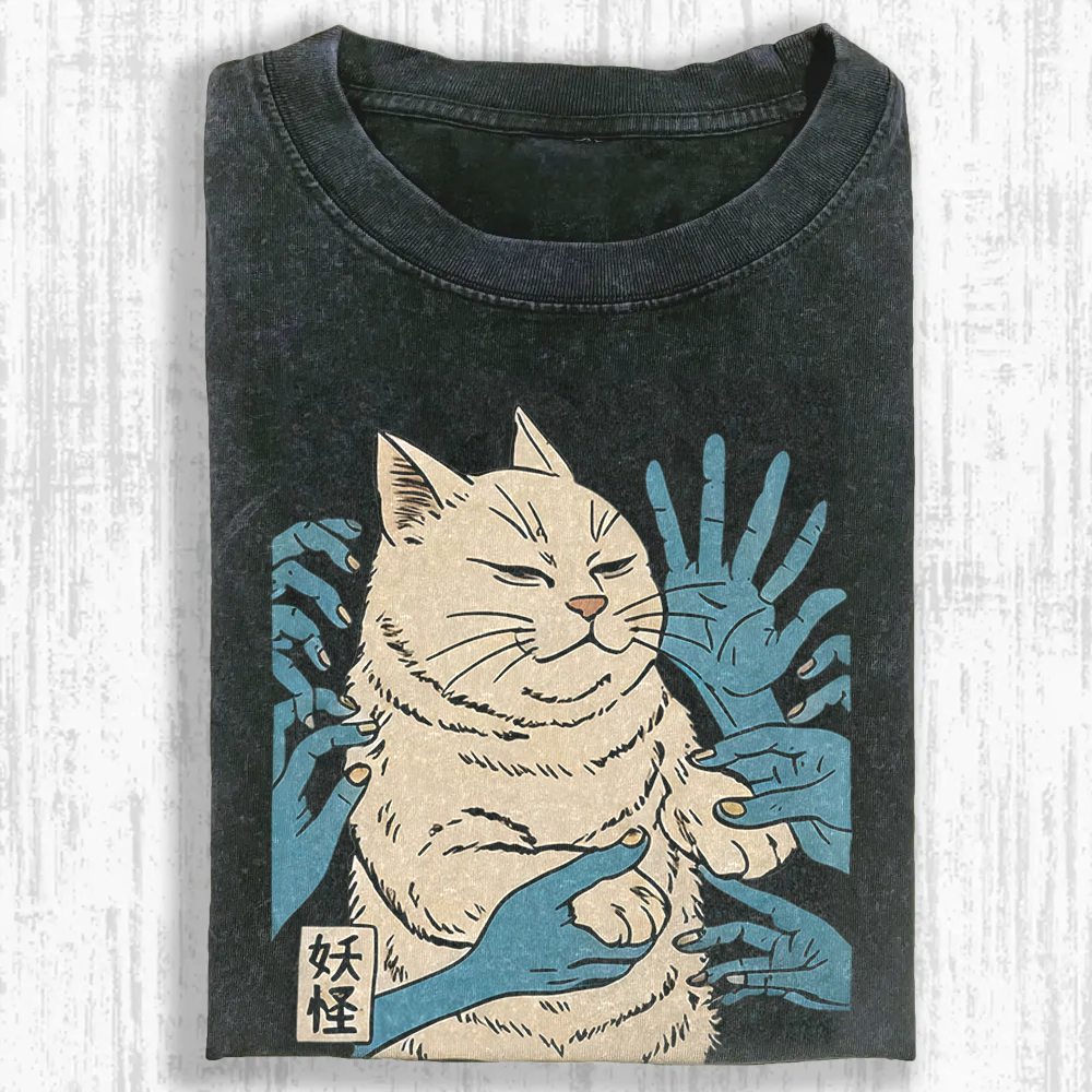 [Copy]Wacky Cat Washed T-shirt