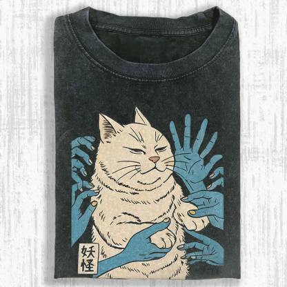 [Copy]Wacky Cat Washed T-shirt