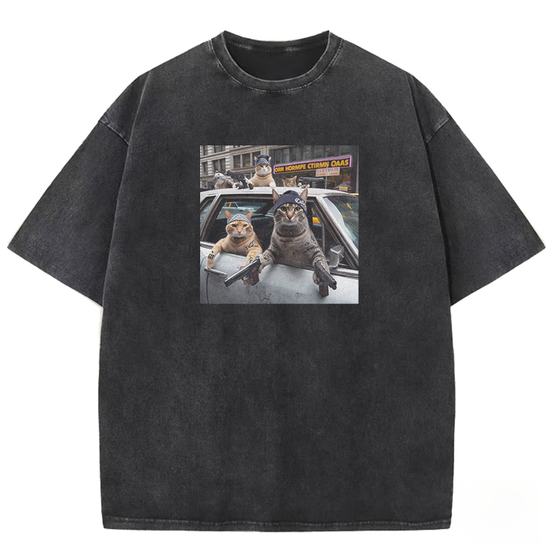 Outlaw Cat Washed T-shirt