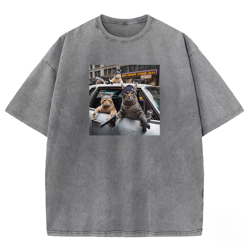Outlaw Cat Washed T-shirt
