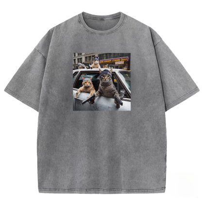 Outlaw Cat Washed T-shirt