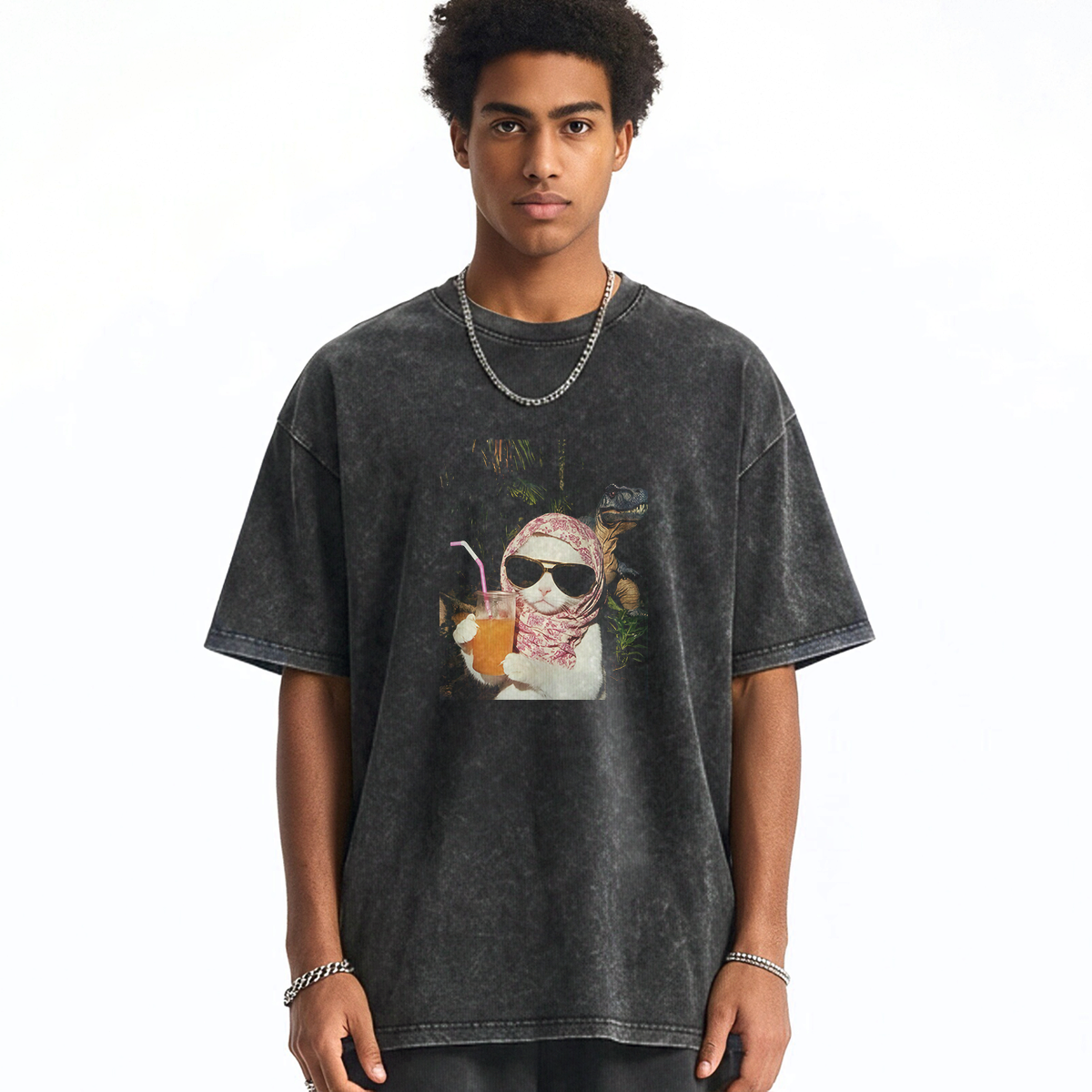 Chill Cat Washed T-shirt