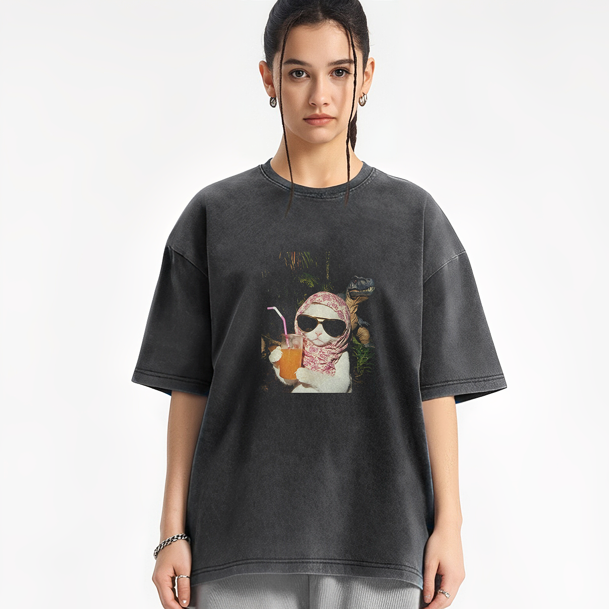 Chill Cat Washed T-shirt