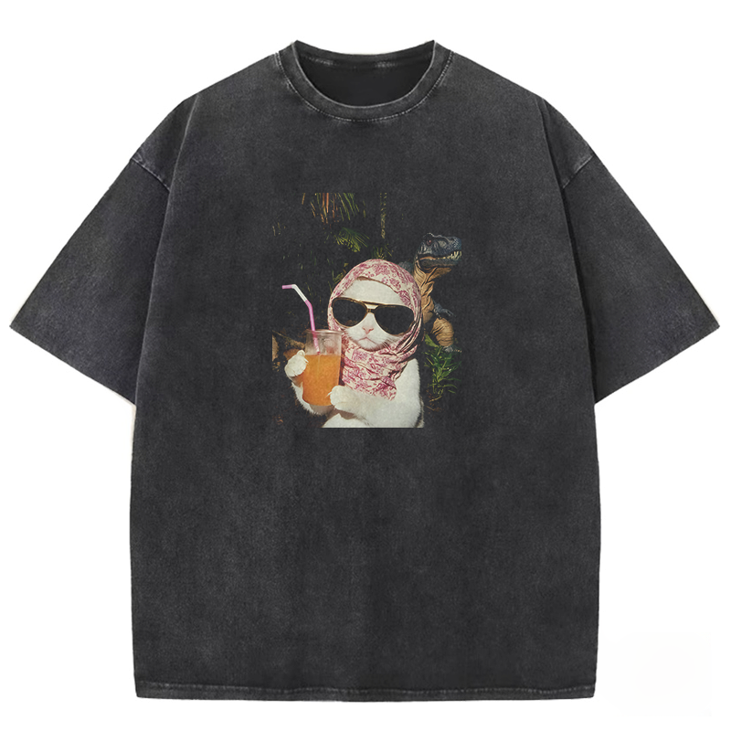 Chill Cat Washed T-shirt