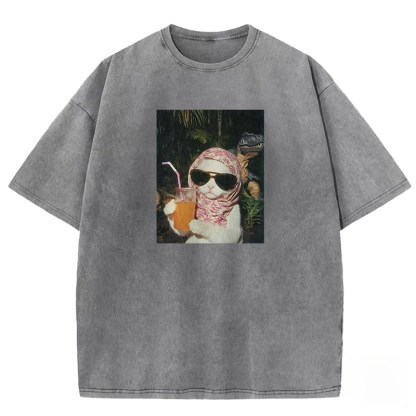 Chill Cat Washed T-shirt