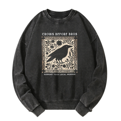Crows Before Bros Washed Sweatshirt