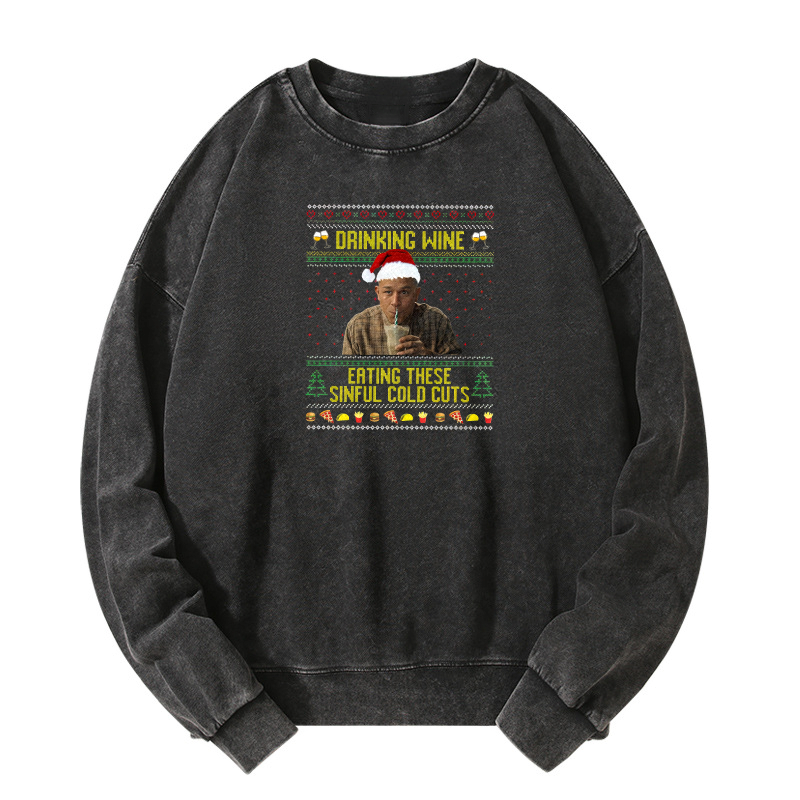 ERTING THESE SINFUL COLD CUTS Washed Sweatshirt