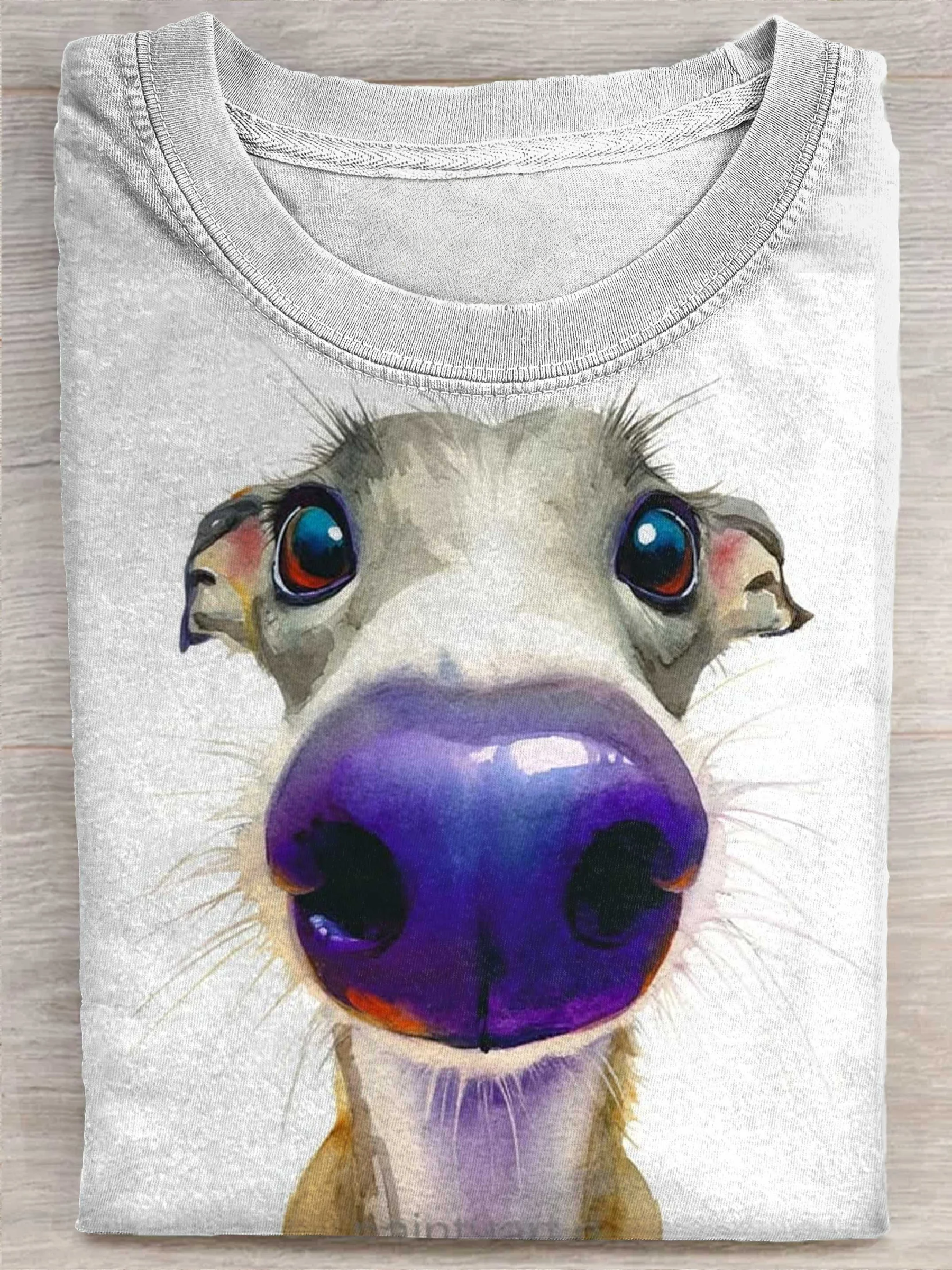 Hound Dog Art Print Casual Cotton Short Sleeve T-shirt