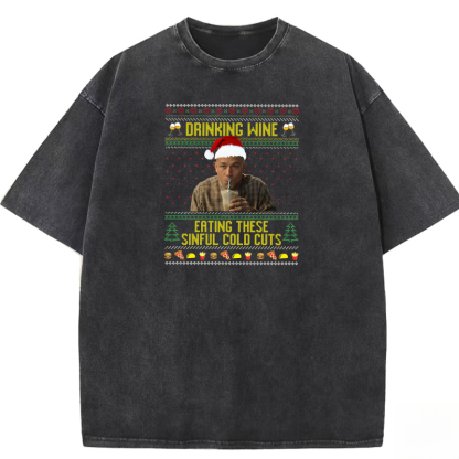 ERTING THESE SINFUL COLD CUTS Washed T-shirt