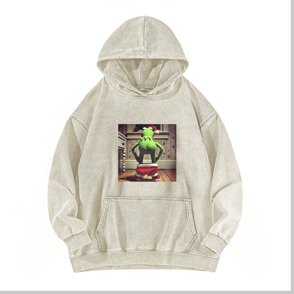 KERMIT THE FROG MEME Washed Hoodie