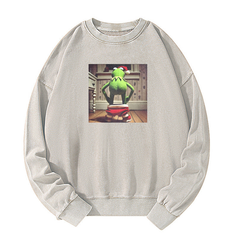 KERMIT THE FROG MEME Washed Sweatshirt
