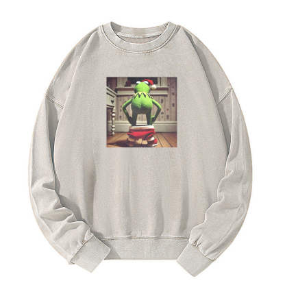 KERMIT THE FROG MEME Washed Sweatshirt