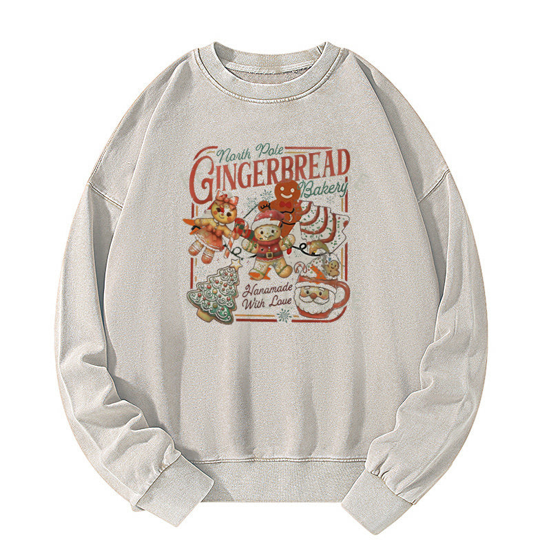 North Pole Gingerbread Washed Sweatshirt