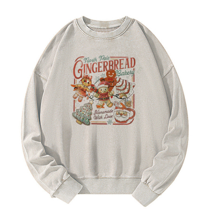 North Pole Gingerbread Washed Sweatshirt