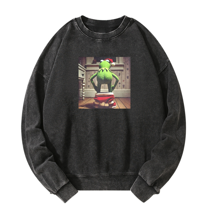 KERMIT THE FROG MEME Washed Sweatshirt