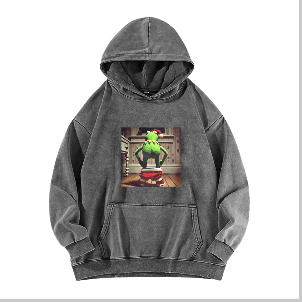 KERMIT THE FROG MEME Washed Hoodie
