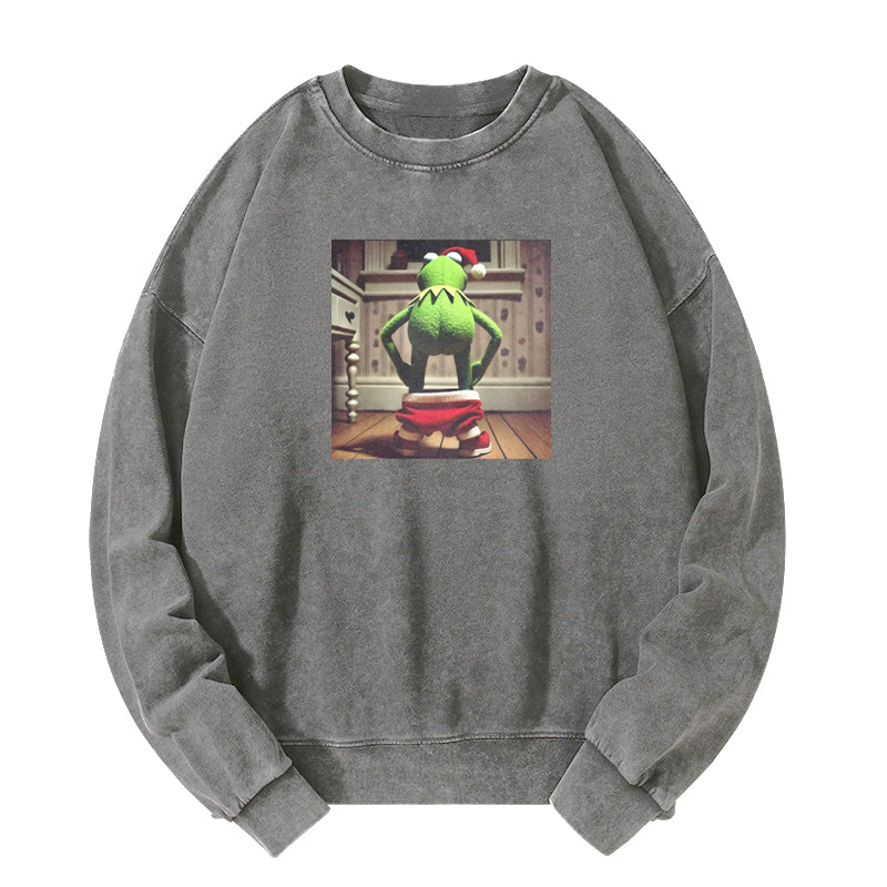 KERMIT THE FROG MEME Washed Sweatshirt