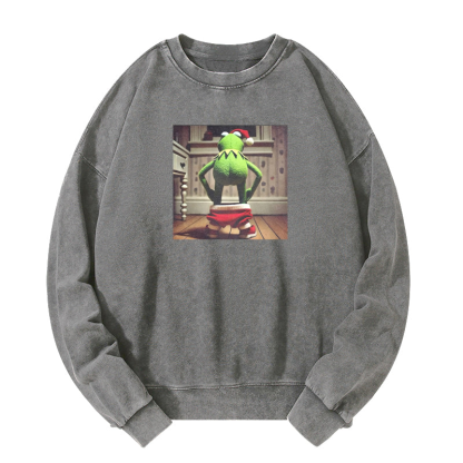 KERMIT THE FROG MEME Washed Sweatshirt