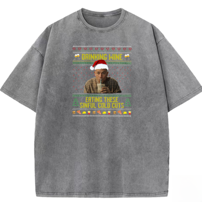 ERTING THESE SINFUL COLD CUTS Washed T-shirt